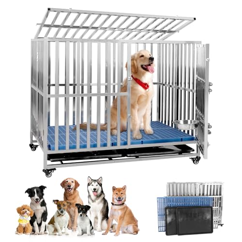新品 ペットケージ ドッグ 大型犬 犬小屋　中型犬 ステンレス製 ケージ ゲージ 犬用ケージ 中型犬 大型犬 ケージ 犬小屋 頑丈 ゲージ 大型犬